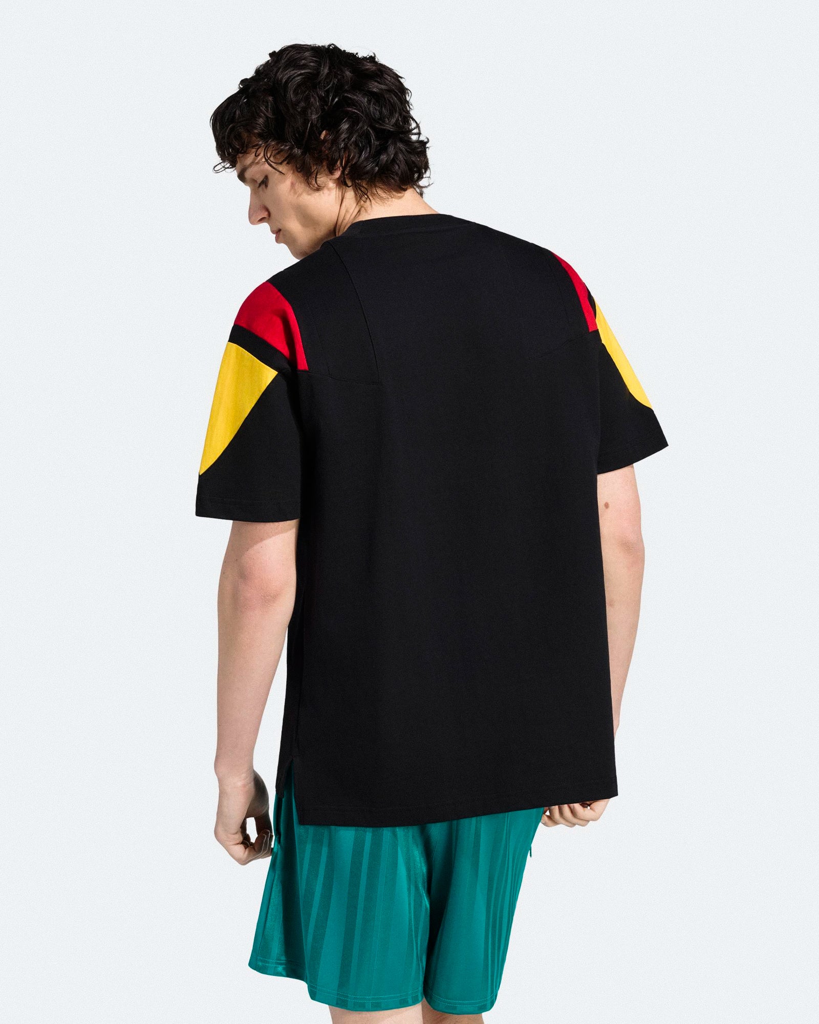 adidas DFB Germany Equipment Tee Black T-Shirts KY7083 On Model Back View | Overkill
