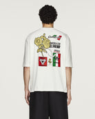 Willy Chavarria x adidas Graphic Tee Off White T-Shirt KY7707 On Model Back View | Overkill
