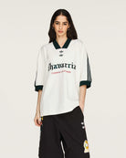 Willy Chavarria x adidas Soccer Tee Off White T-Shirt KY7708 Model Detail 1 | Overkill
