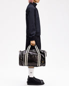 Fred Perry Classic Barrel Bag Black / Ecru Duffle Bags L7255-D57 On Model View 2 | Overkill