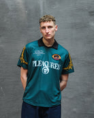 Pleasures Carlo Soccer Jersey Dark Green T-Shirts Close-up | Overkill