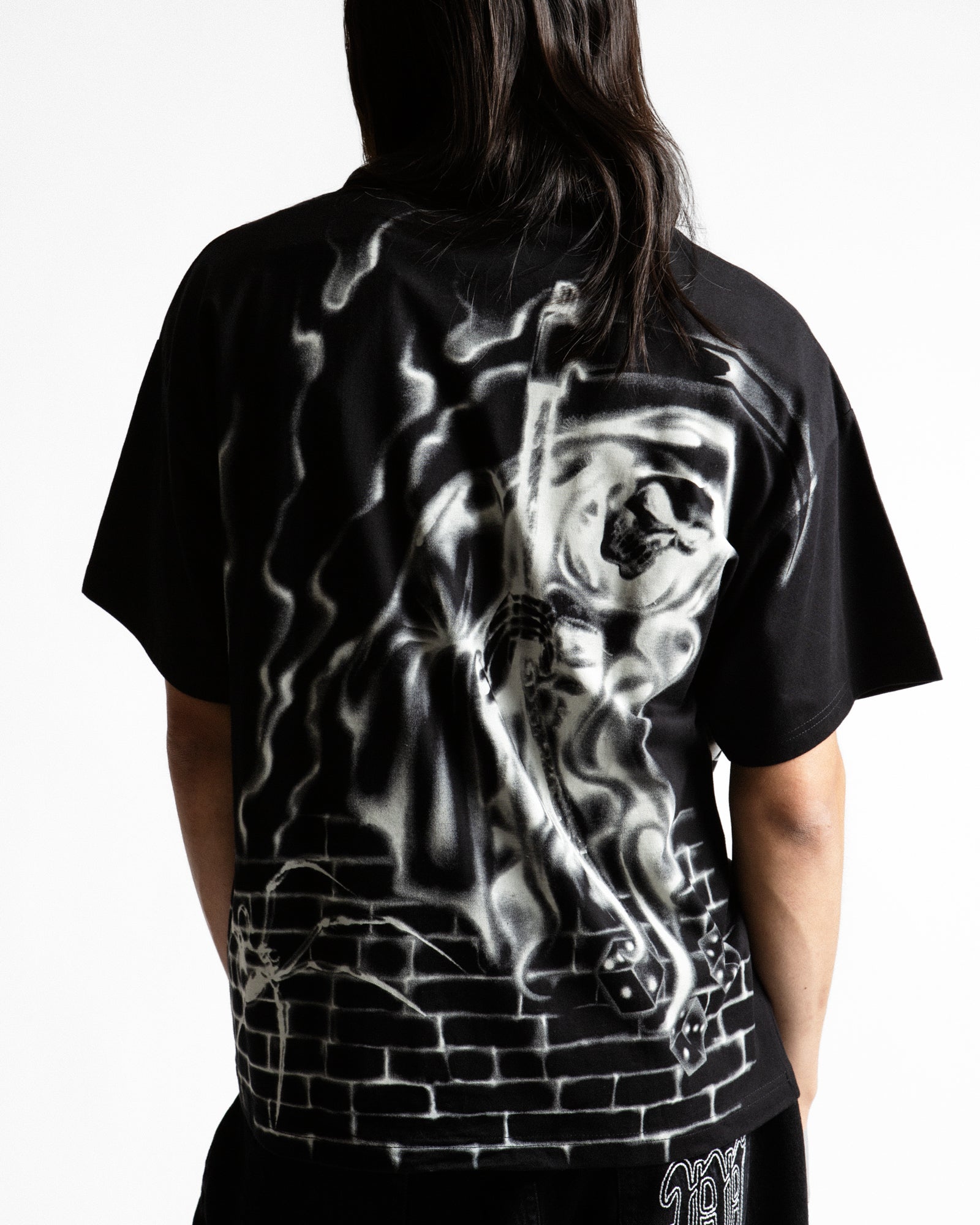 Wasted Paris ATM Boxy T-Shirt Black T-Shirts 175403 On Model Back View | Overkill