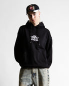 Wasted Paris Crest Hoodie Black Hoodies 175405 On Model Back View | Overkill
