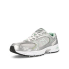 New Balance mr530zel Silver-Green-White Low Top Sneakers  Close Up | Overkill