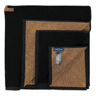 Fred Perry FLP  Beach Towel Black / Dark Caramel Towels Close-up | Overkill