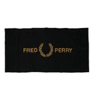 Fred Perry FLP  Beach Towel Black / Dark Caramel Towels MS7705-U12 | Overkill