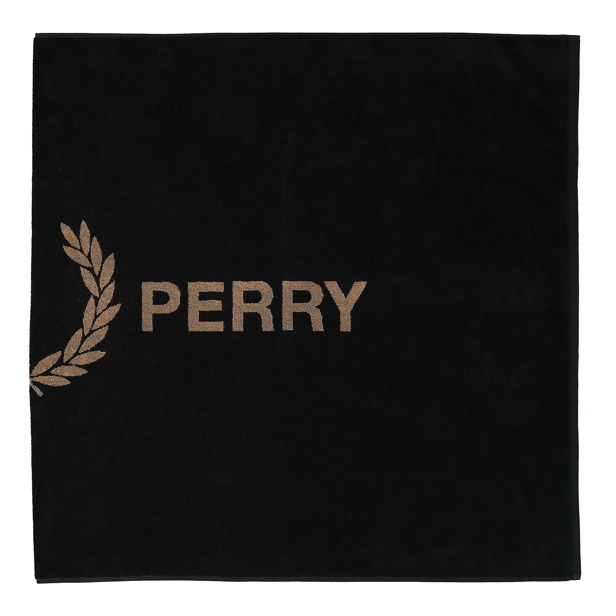 Fred Perry FLP  Beach Towel Black / Dark Caramel Towels Detail view 2 | Overkill