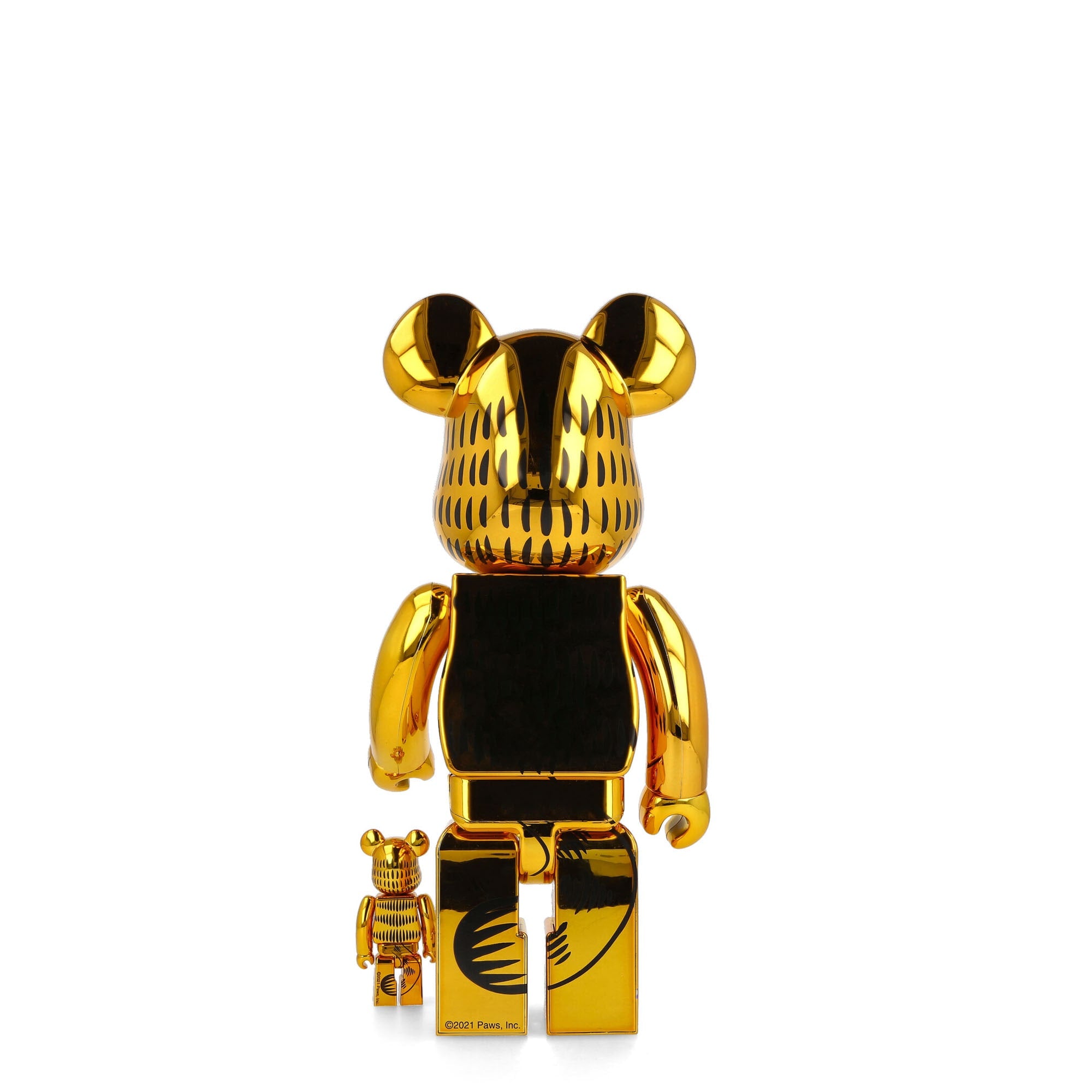 BE@RBRICK GARFIELD GOLD CHROME Ver.1000％ Garfield Chrome Gold TOY