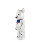 Medicom Be@rbrick Stay Puft Marshmallow Man White Chrome Version 400% + 100% Multicolor Collectibles & Toys  Material | Overkill