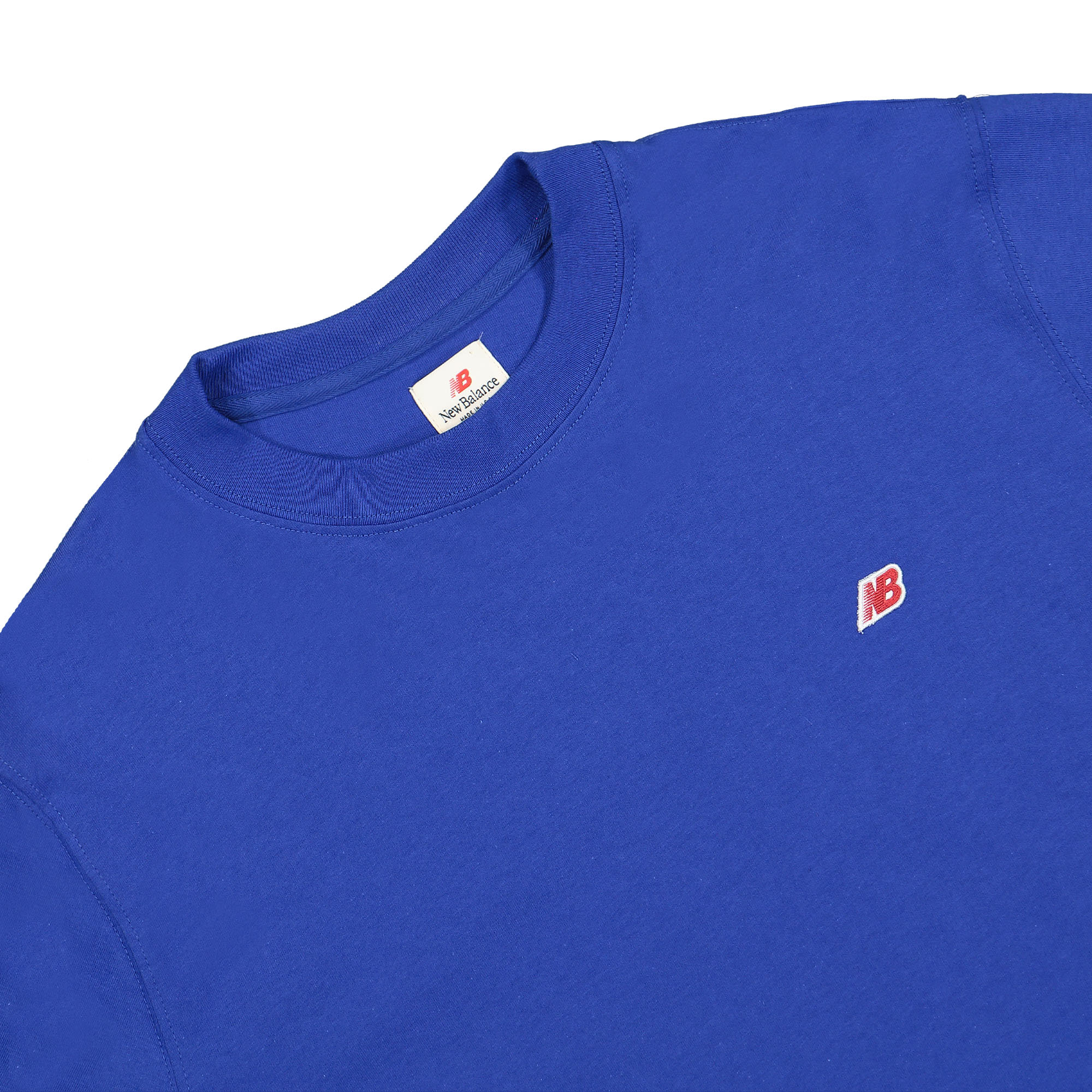 New Balance Made In USA Core LS Tee Blue Longsleeves Close-up | Overkill