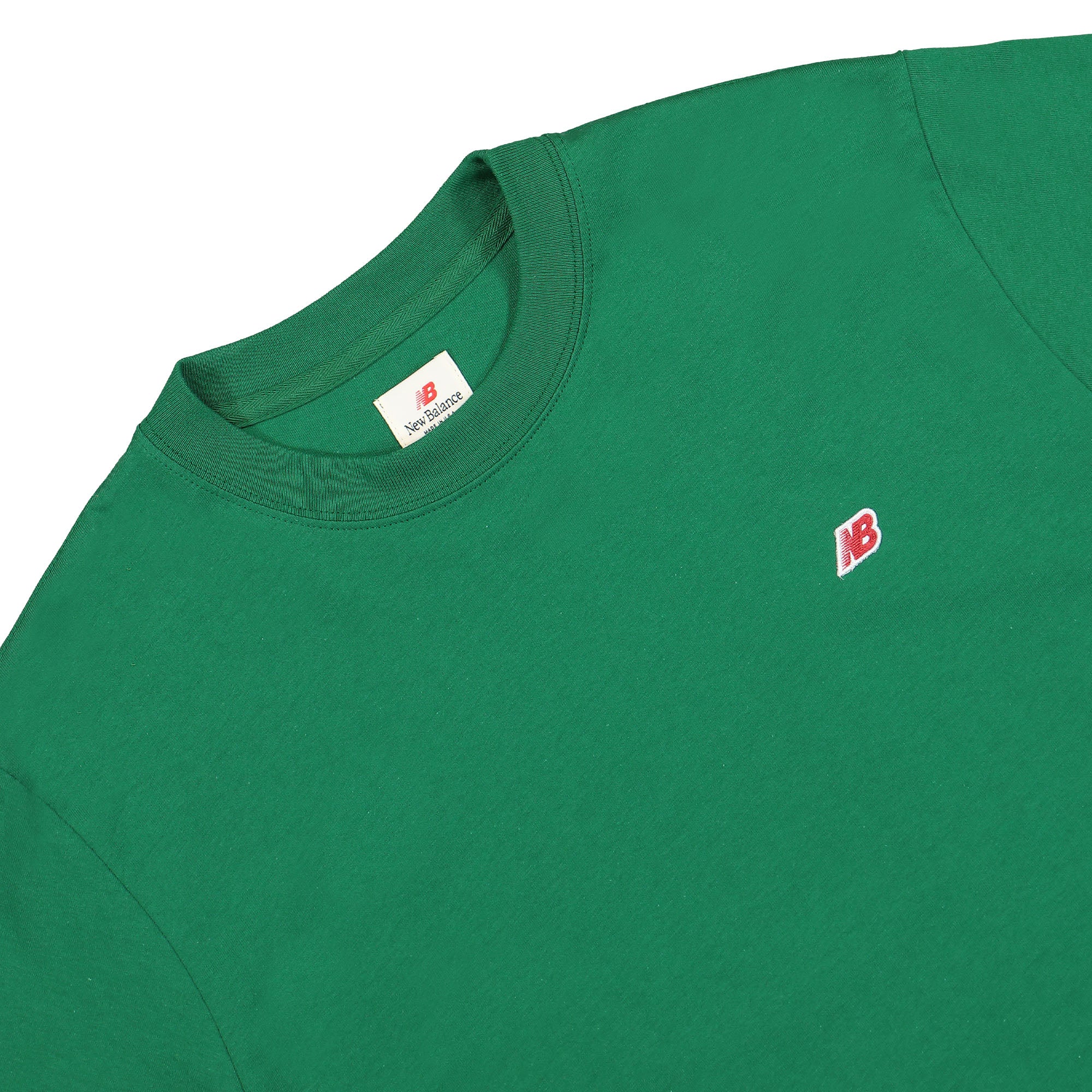 New Balance Made In USA Core SS Tee Classic Pine T-Shirts Close-up | Overkill