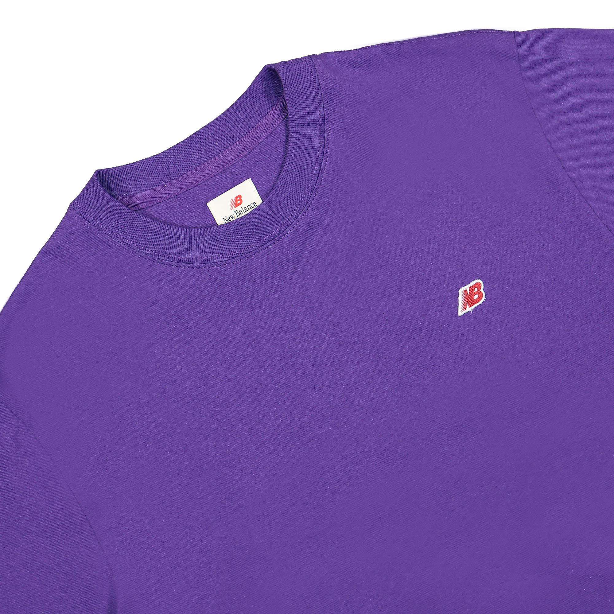 New Balance Made In USA Core SS Tee Prism Purple T-Shirts Close-up | Overkill