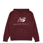 New Balance Hoops Classic Court Hoodie NB Burgundy Hoodies MT23585 / NBY | Overkill