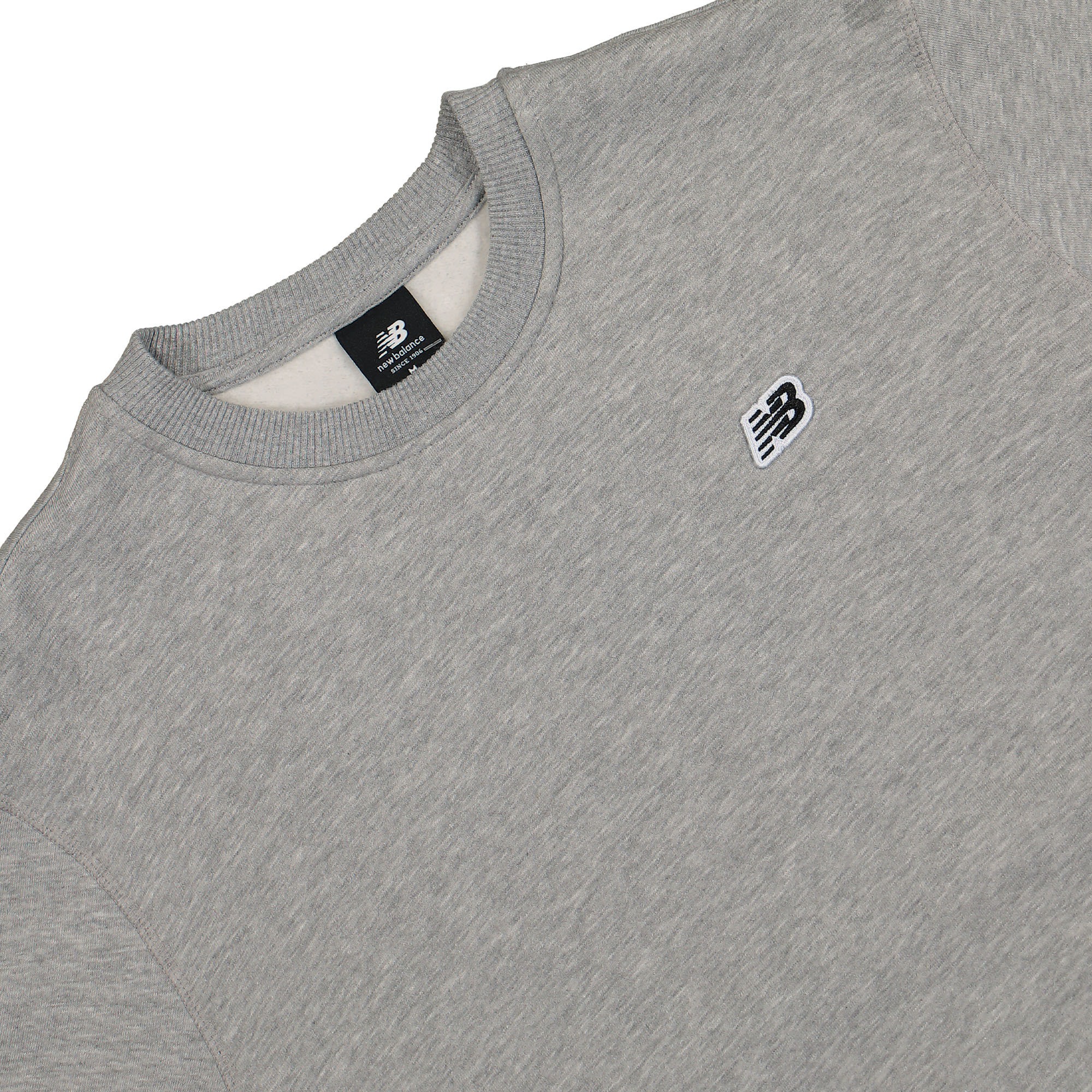 New Balance Small Logo Sweat Athletic Grey Sweatshirts Close-up | Overkill