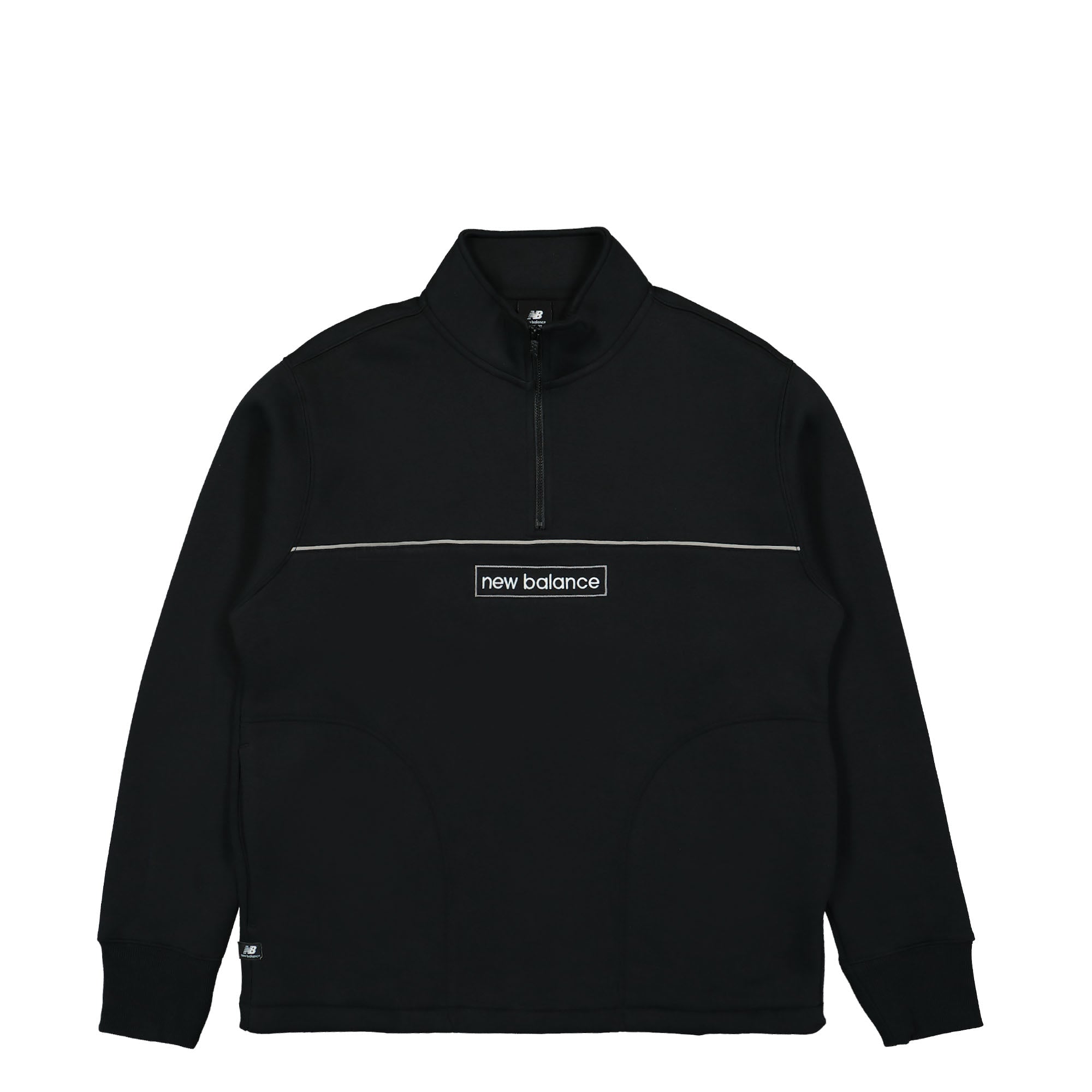 New Balance Essentials Winter 1/4 Zip Black Sweatshirts MT33519 / BK | Overkill