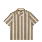 Fred Perry Ombre Stripe Revere Collar Shirt Dark Caramel Shirts M7761-644 | Overkill
