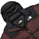 The North Face 1996 Retro Nuptse Jacket Coal Brown / TNF Black Puffer Jackets Close-up | Overkill