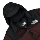 The North Face W 1996 Retro Nuptse Jacket Coal Brown / TNF Black Puffer Jackets Close-up | Overkill
