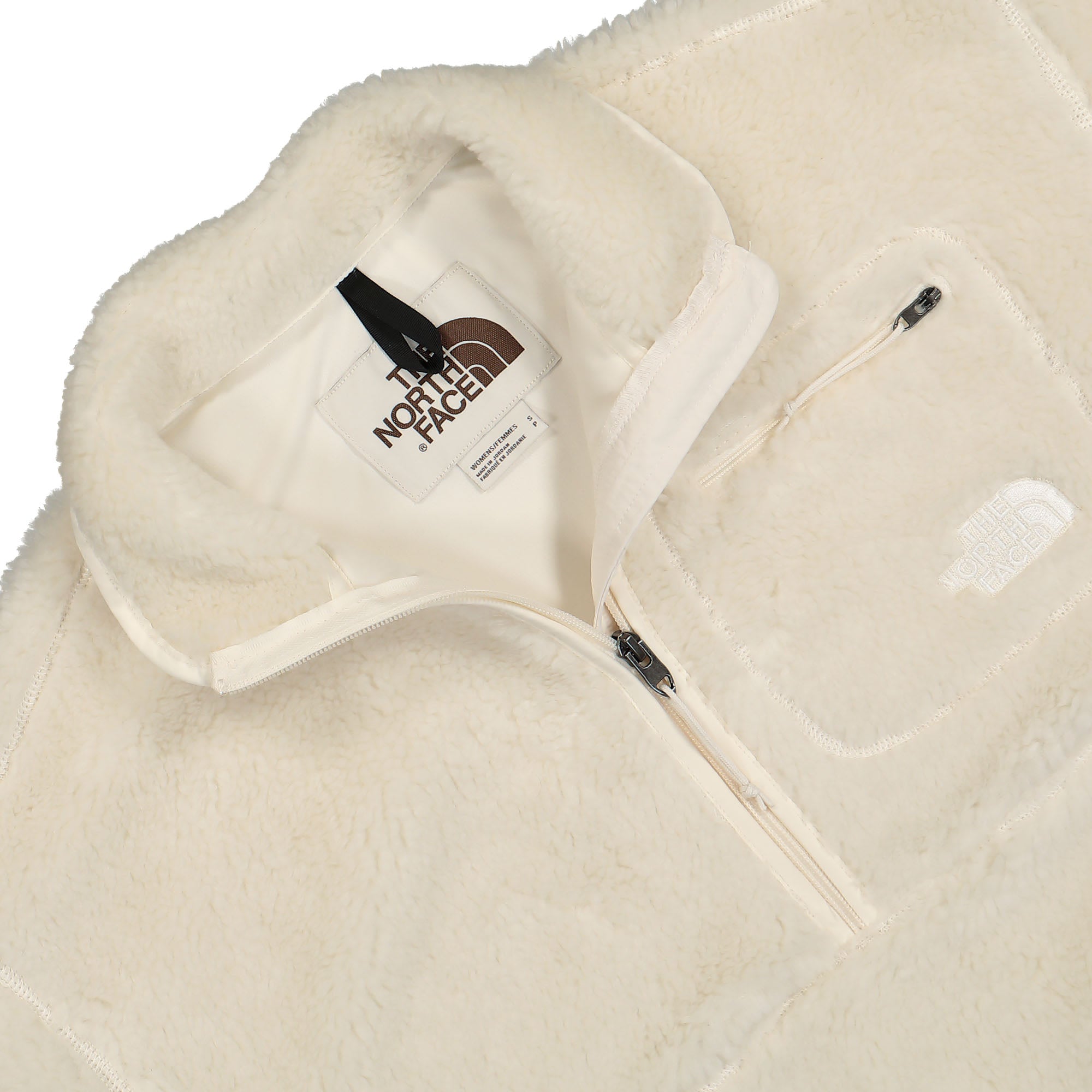 The North Face W Extreme Pile Pullover White Dune Sweatshirts Close-up | Overkill