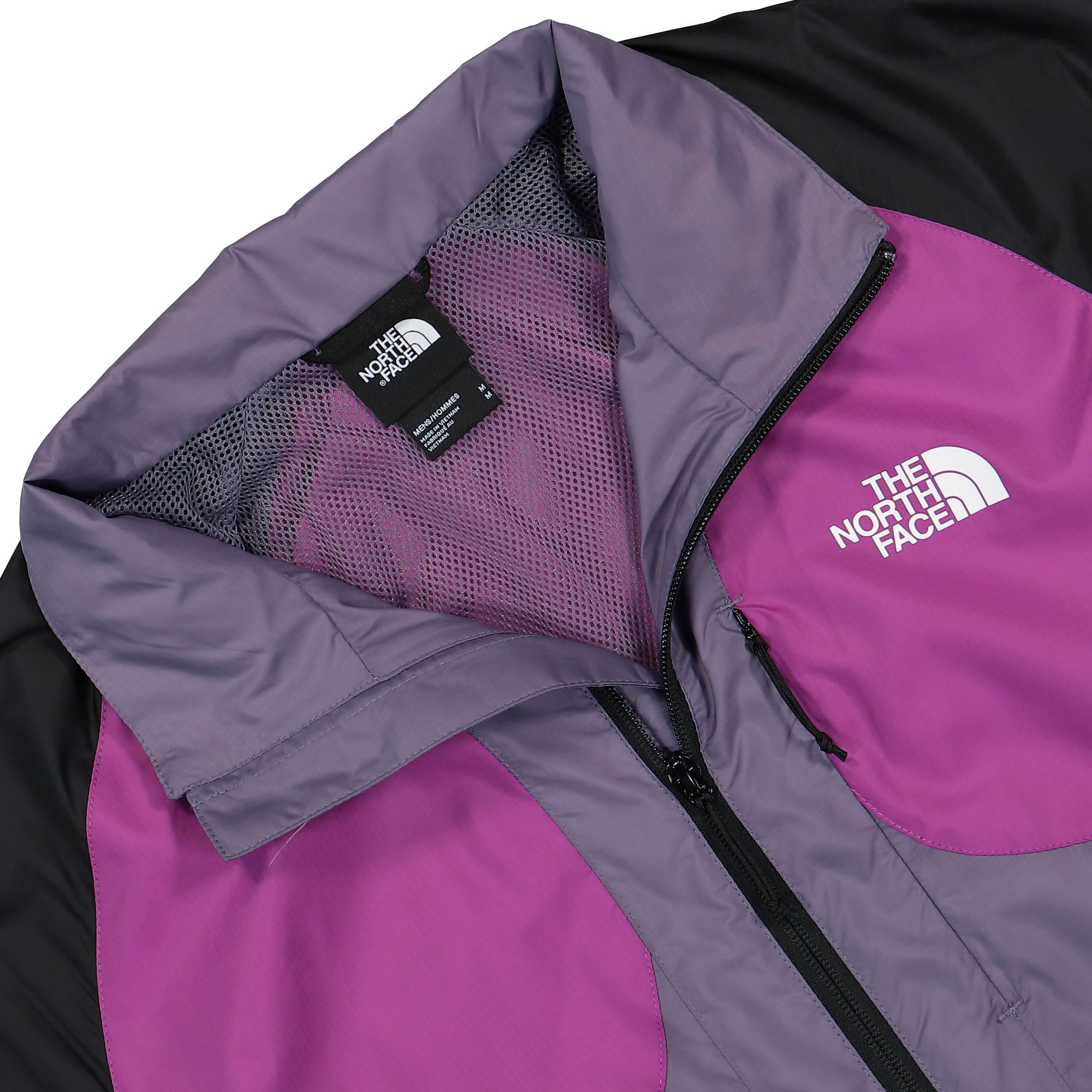 The North Face TNF X Jacket Lunar Slate-Purple Cactus Flower-TNF Black Track Jackets Close-up | Overkill