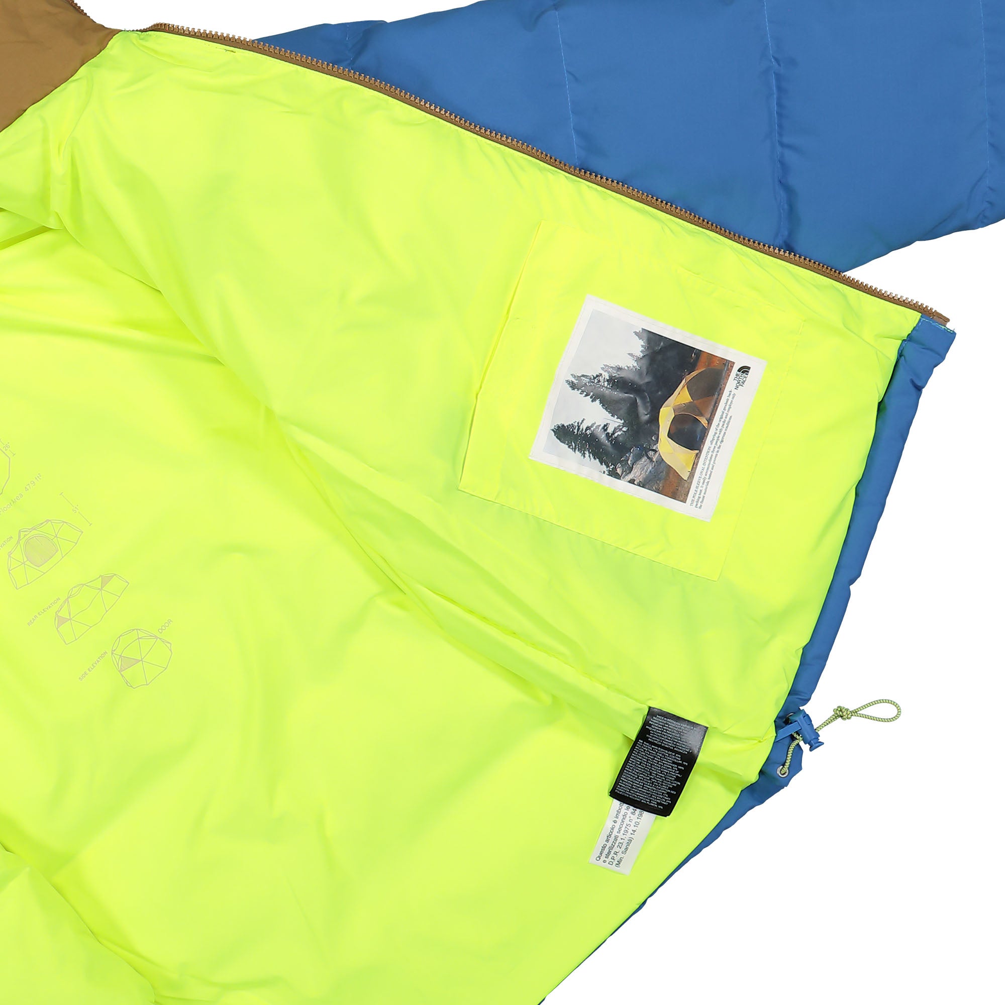 The North Face M 92 LFHT Nuptse Jacket Super Sonic Blue / Utility Brown Puffer Jackets Detail view 1 | Overkill