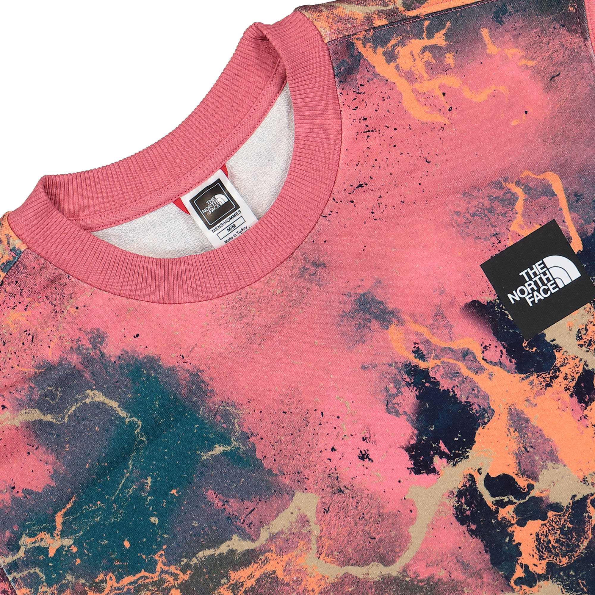 The North Face Summer Logo Crew Cosmo Pink / Distort Print Sweatshirts Close-up | Overkill