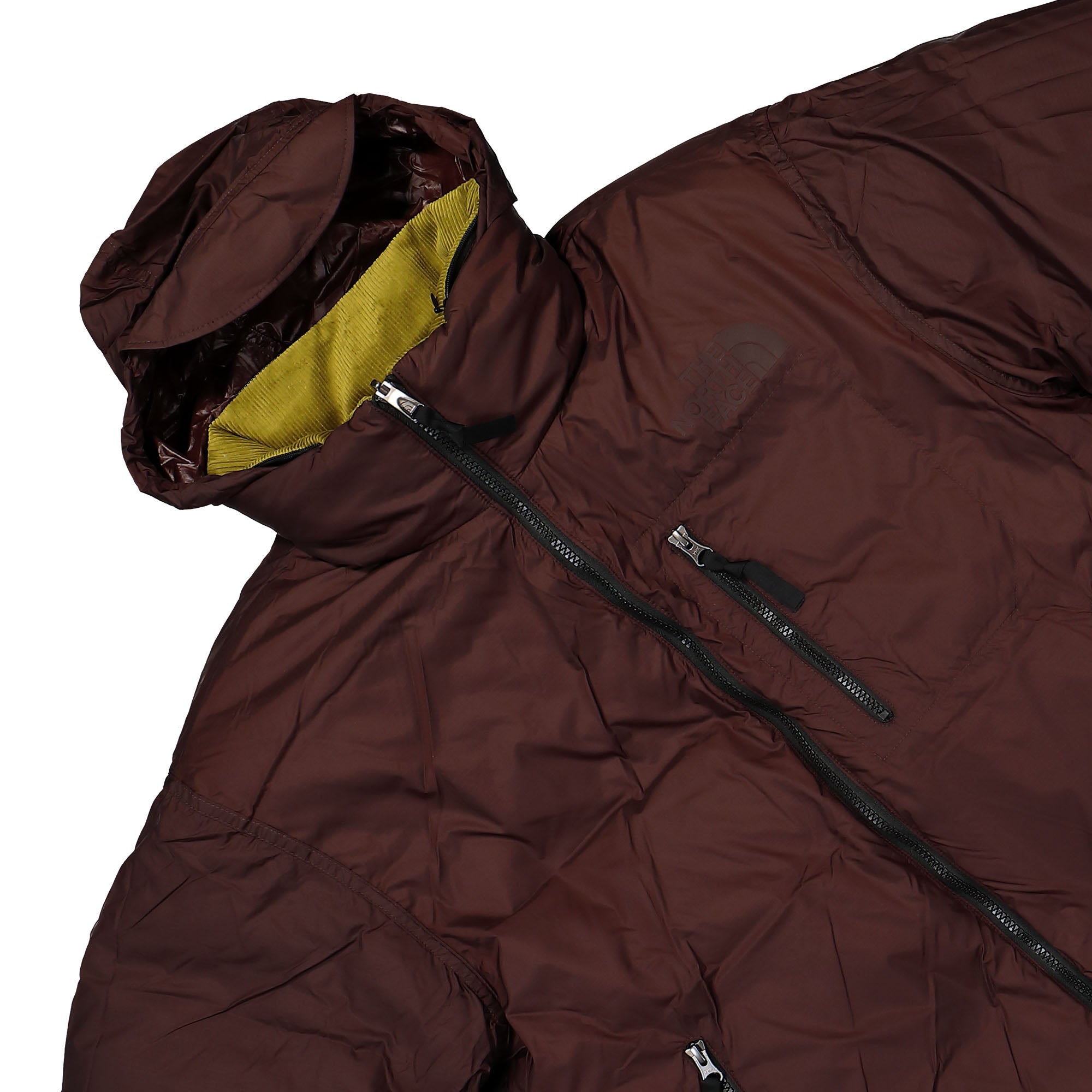 The North Face 1992 Reversible Nuptse Jacket Sulphur Moss / Coal Brown Puffer Jackets Detail view 4 | Overkill