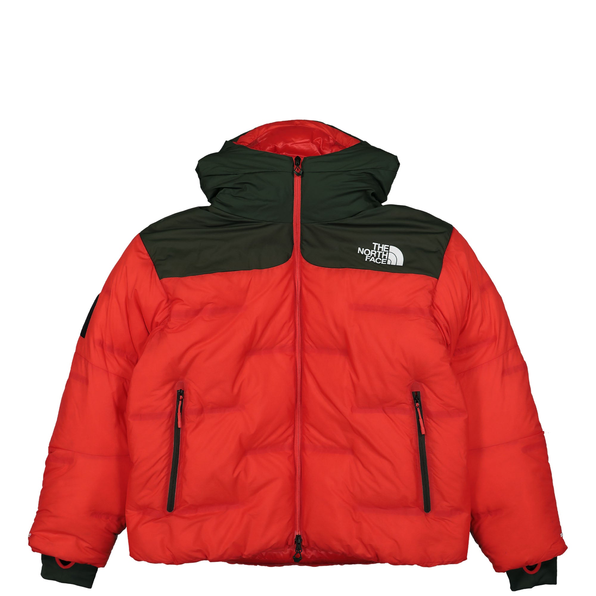The North Face Cloud Down Nuptse Jacket Dark Cedar Green / High Risk Red Puffer Jackets NF0A84S2O4Y | Overkill