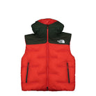 The North Face Cloud Down Nuptse Jacket Dark Cedar Green / High Risk Red Puffer Jackets Detail view 3 | Overkill