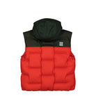 The North Face Cloud Down Nuptse Jacket Dark Cedar Green / High Risk Red Puffer Jackets Detail view 4 | Overkill