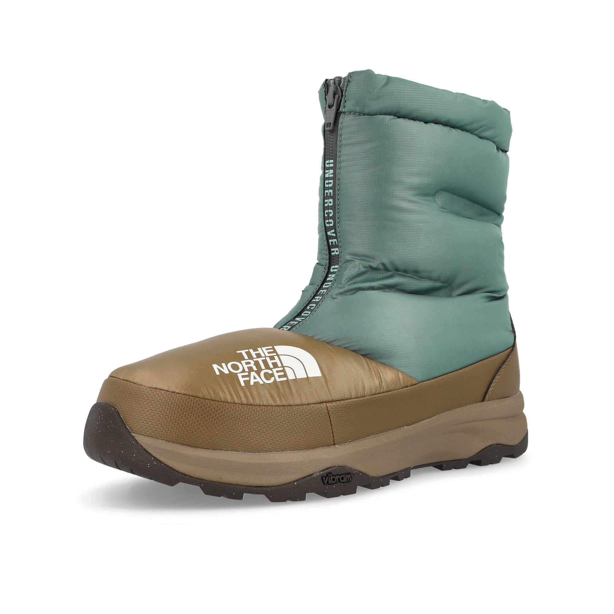 The North Face Undercover x The North Face Nuptse Bootie Bronze Brown-Congrete Grey Boots  Close Up | Overkill