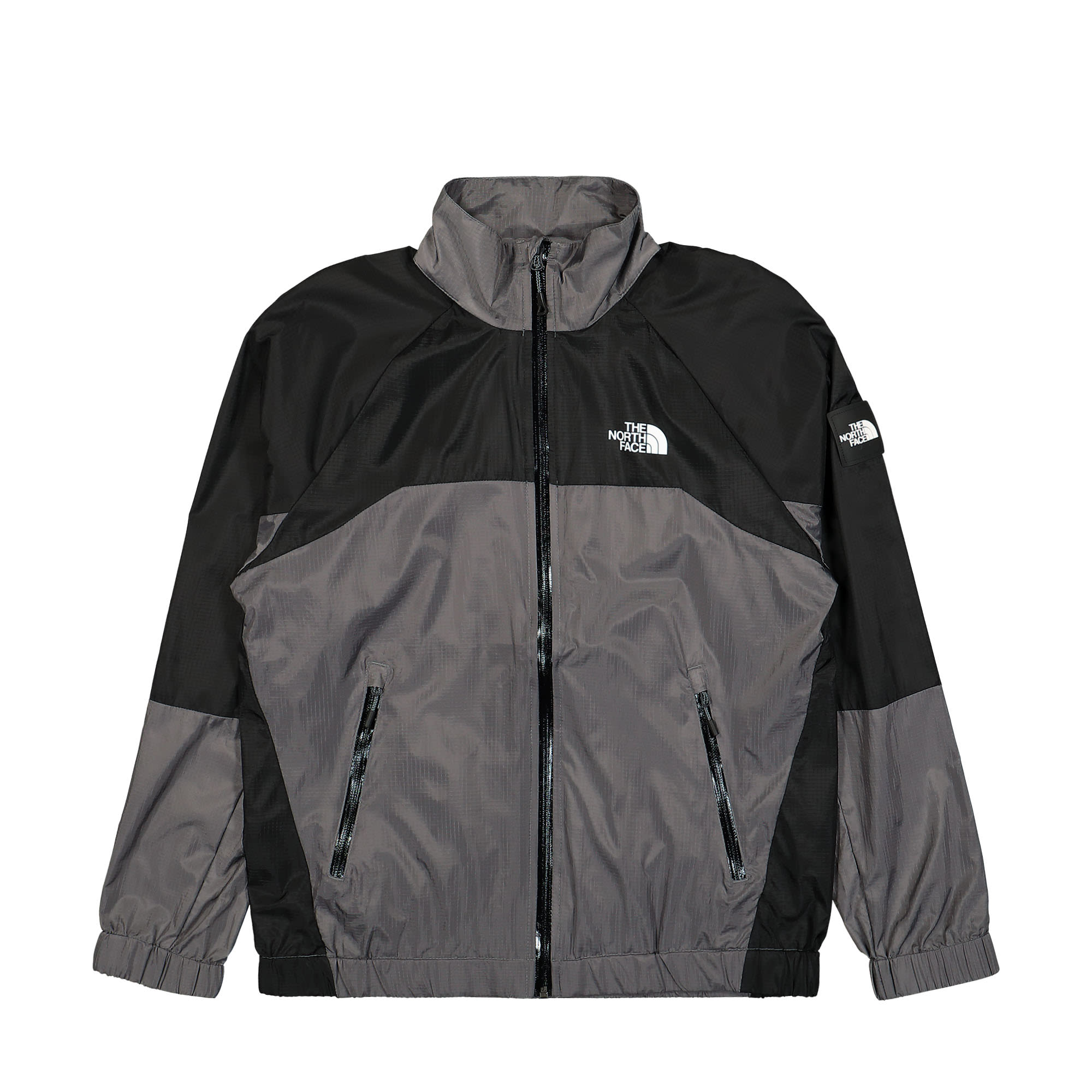 The North Face Wind Shell Full-Zip Jacket Smoked Pearl / TNF Black Windbreaker NF0A879FRPI | Overkill