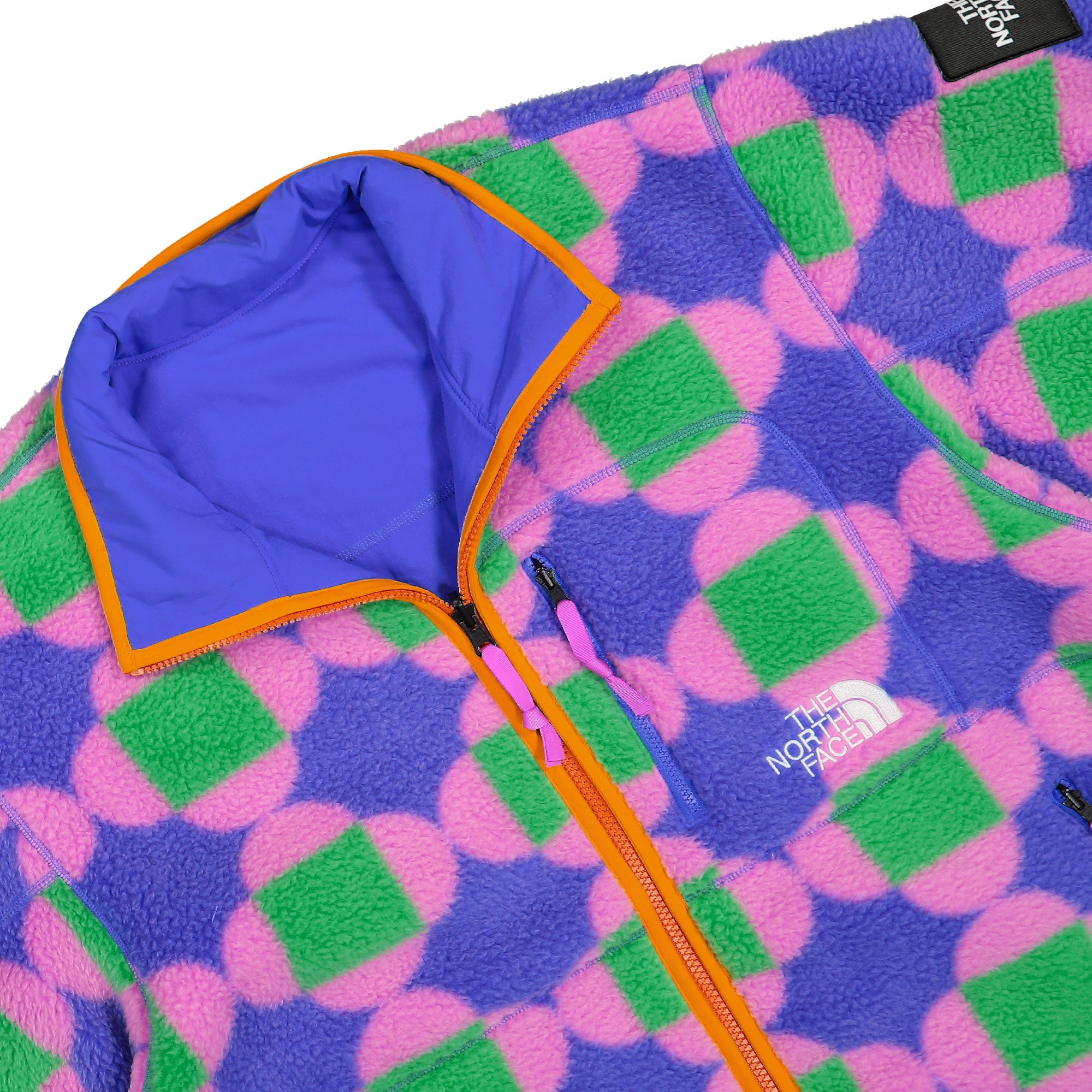 The North Face Reversible Fleece Jacket Solar Blue Lets Blossom Together Print Fleece Jackets Detail view 1 | Overkill