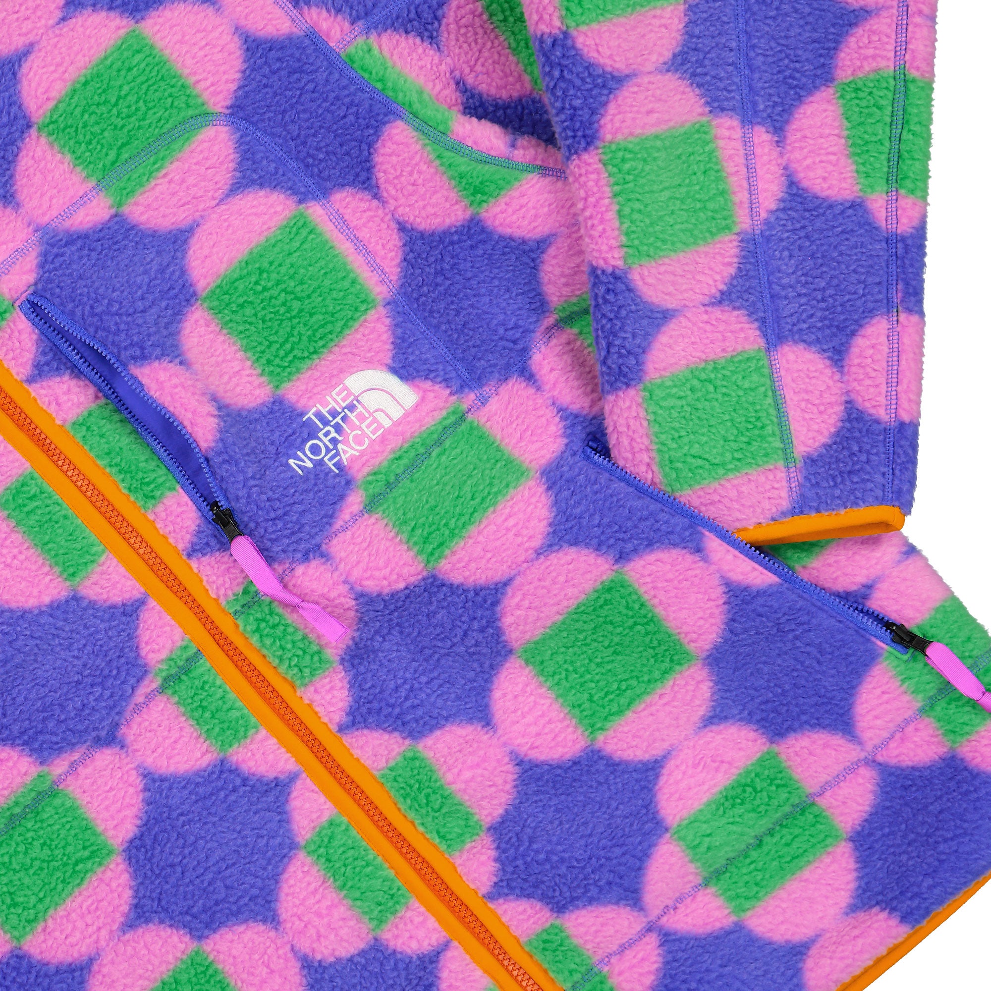 The North Face Reversible Fleece Jacket Solar Blue Lets Blossom Together Print Fleece Jackets Detail view 2 | Overkill