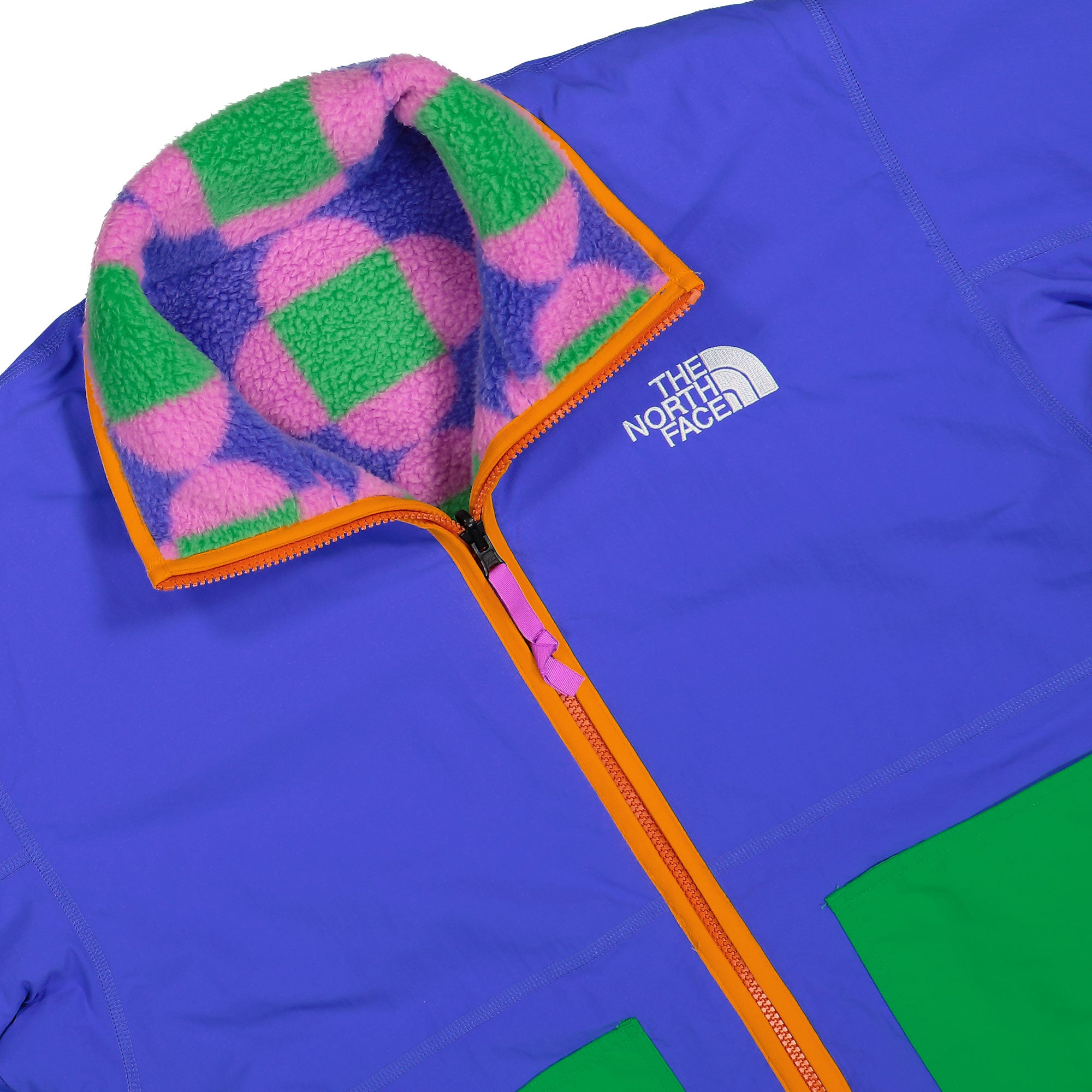 The North Face Reversible Fleece Jacket Solar Blue Lets Blossom Together Print Fleece Jackets Detail view 3 | Overkill