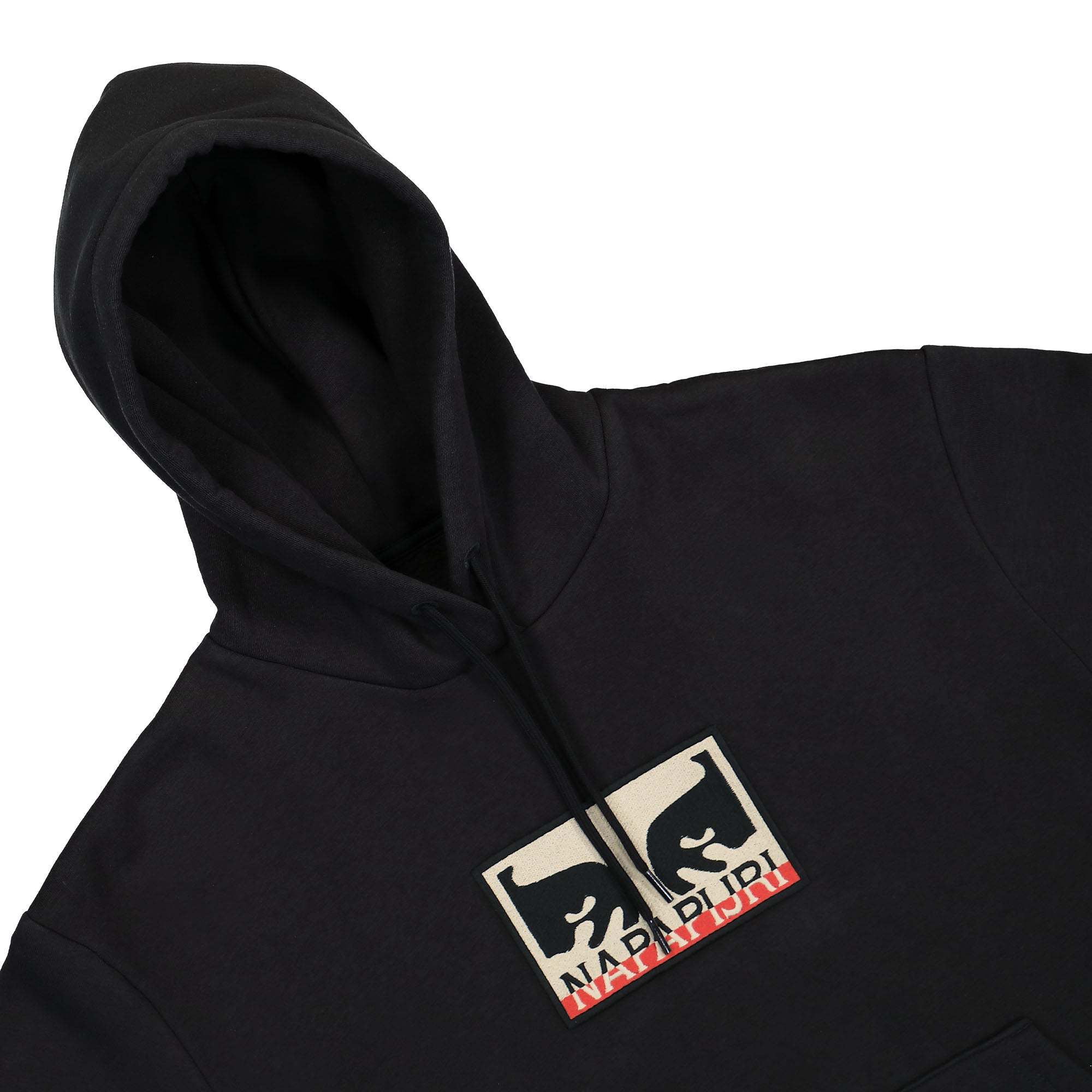 Obey Napapijri x Obey Hoodie Black Hoodies Close-up | Overkill