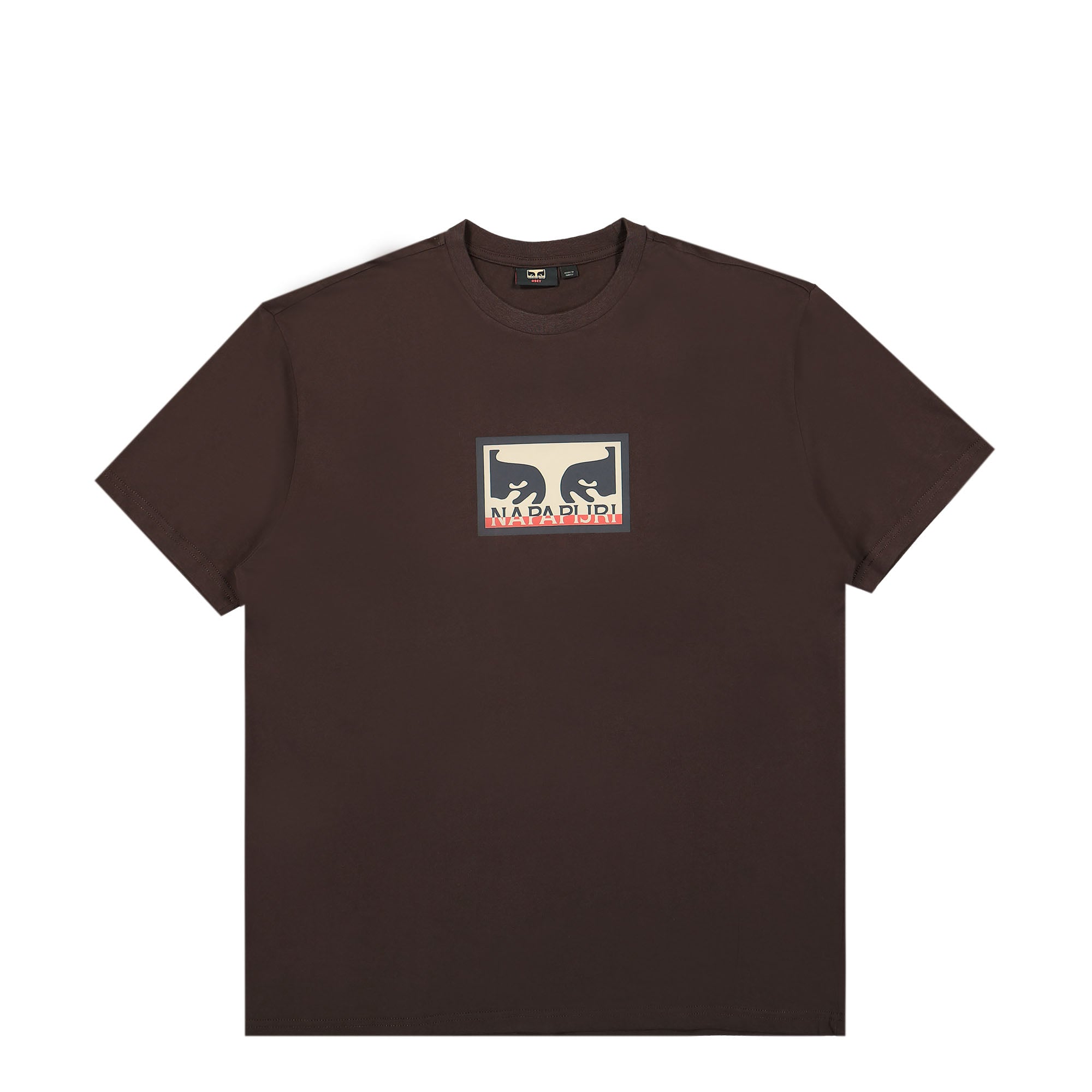 Obey Napapijri x Obey Tee Dark Brown T-Shirts NP0A4HMLWA91 | Overkill