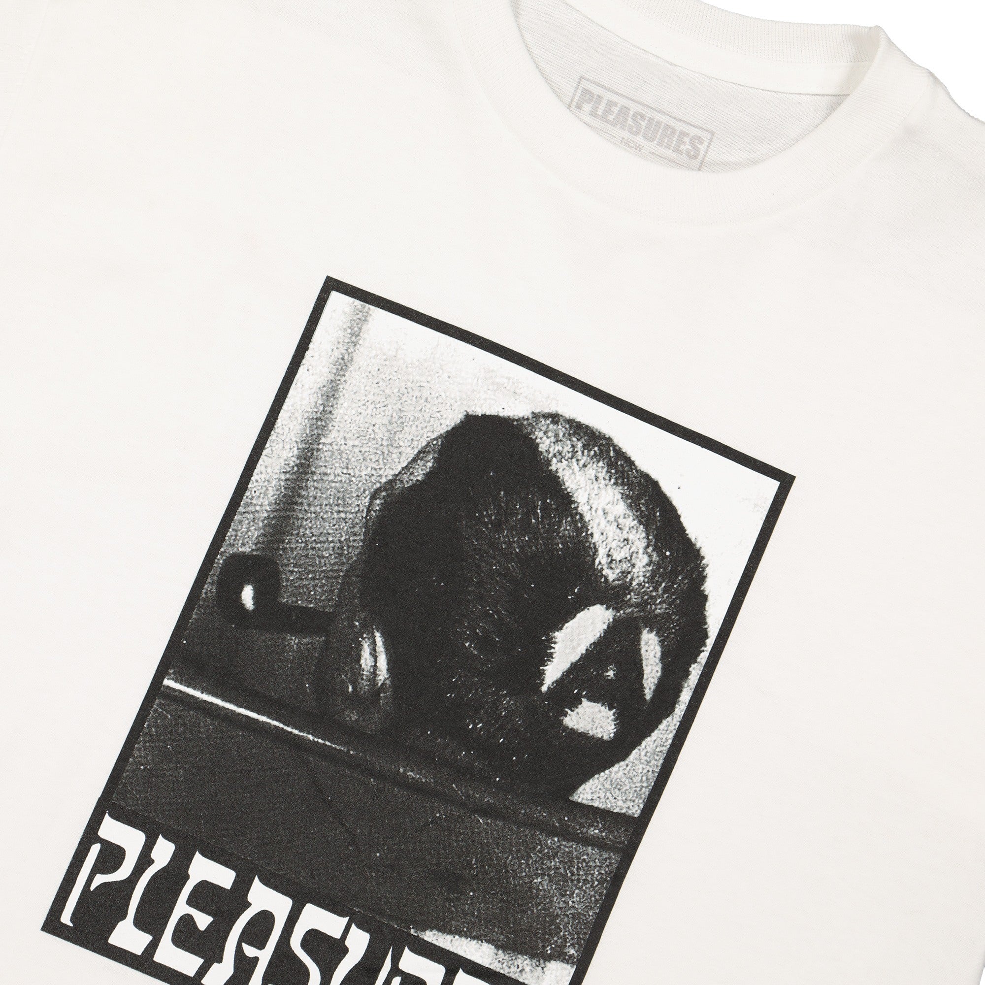 Pleasures Haircut T-Shirt White T-Shirts Close-up | Overkill