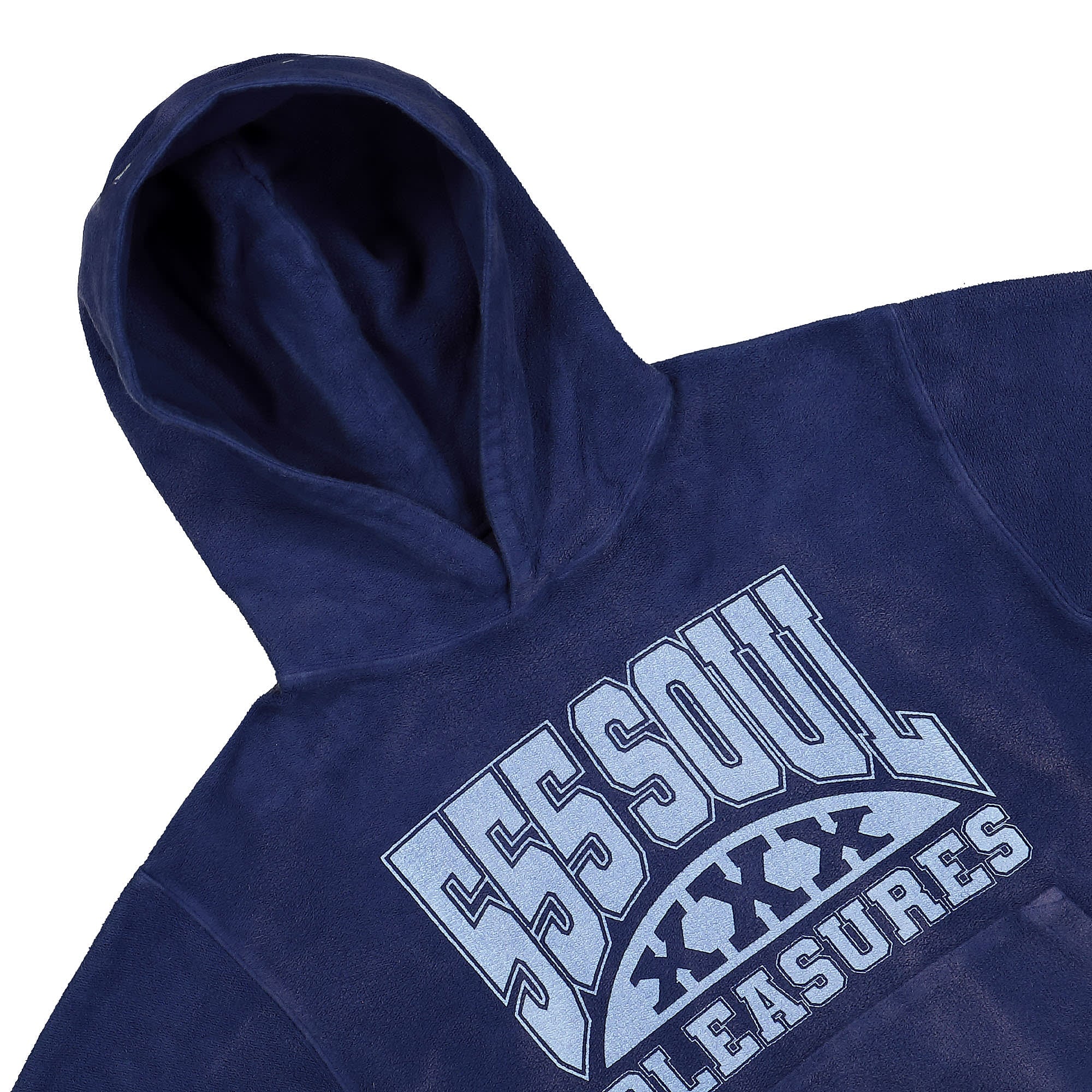 Pleasures 53X Inside Out Hoodie Navy Hoodies Close-up | Overkill