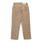 Pleasures Curfew Checker Work Pants Brown Casual Pants Material | Overkill