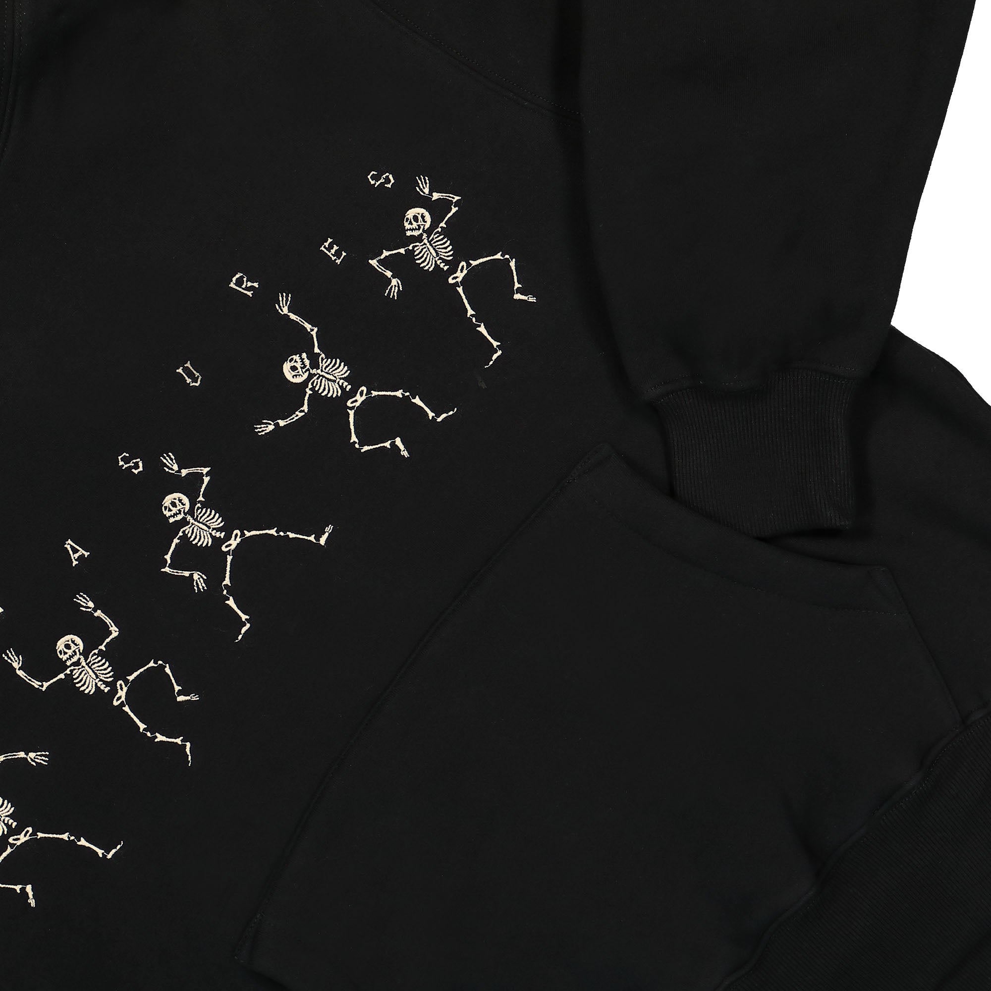 Pleasures Bone Hoodie Black Hoodies Detailfoto | Overkill