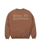 Pleasures Recipe Crewneck Brown Sweatshirts Close-up | Overkill