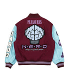 Pleasures NERD Varsity Jacket Purple Bomber & Varsity Jackets Close-up | Overkill