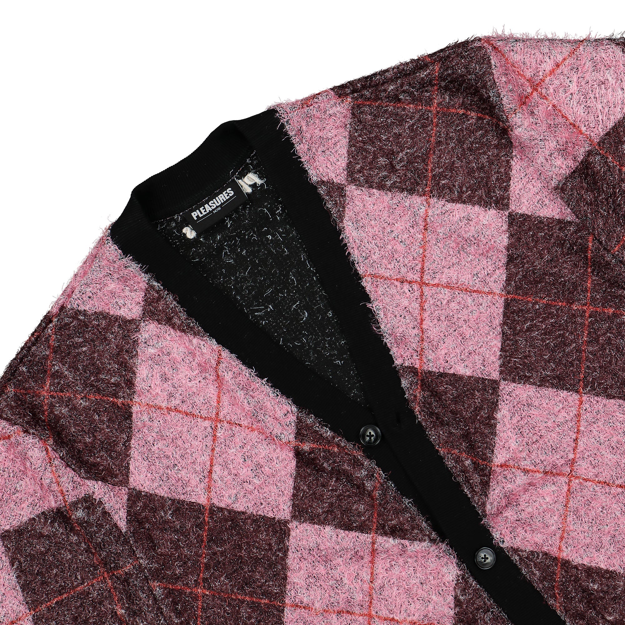 Pleasures Rev Cardigan Pink Cardigans Close-up | Overkill