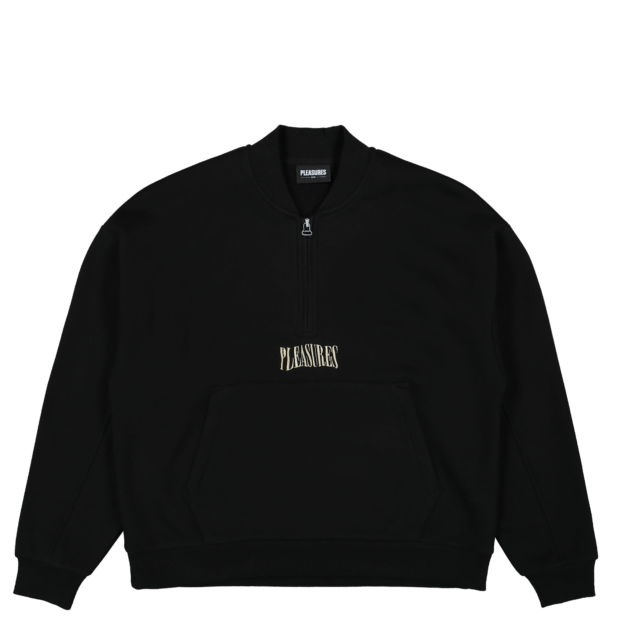 Pleasures Karat Quarter Zip Fleece Sweater Black Sweatshirts P23SP020-Black | Overkill