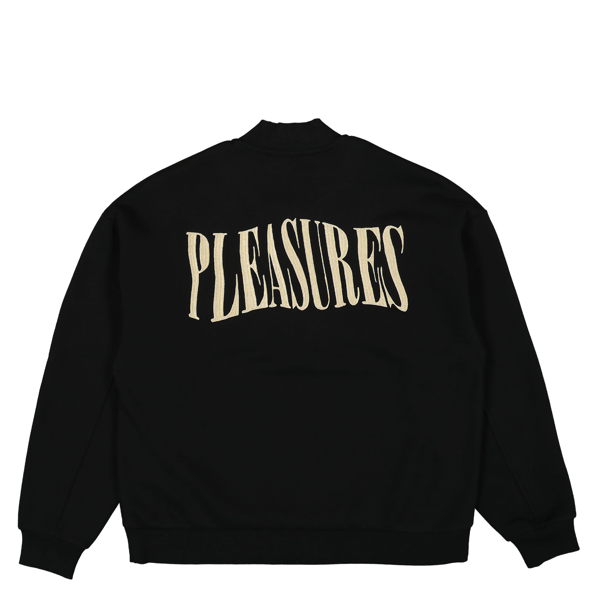 Pleasures Karat Quarter Zip Fleece Sweater Black Sweatshirts Close-up | Overkill