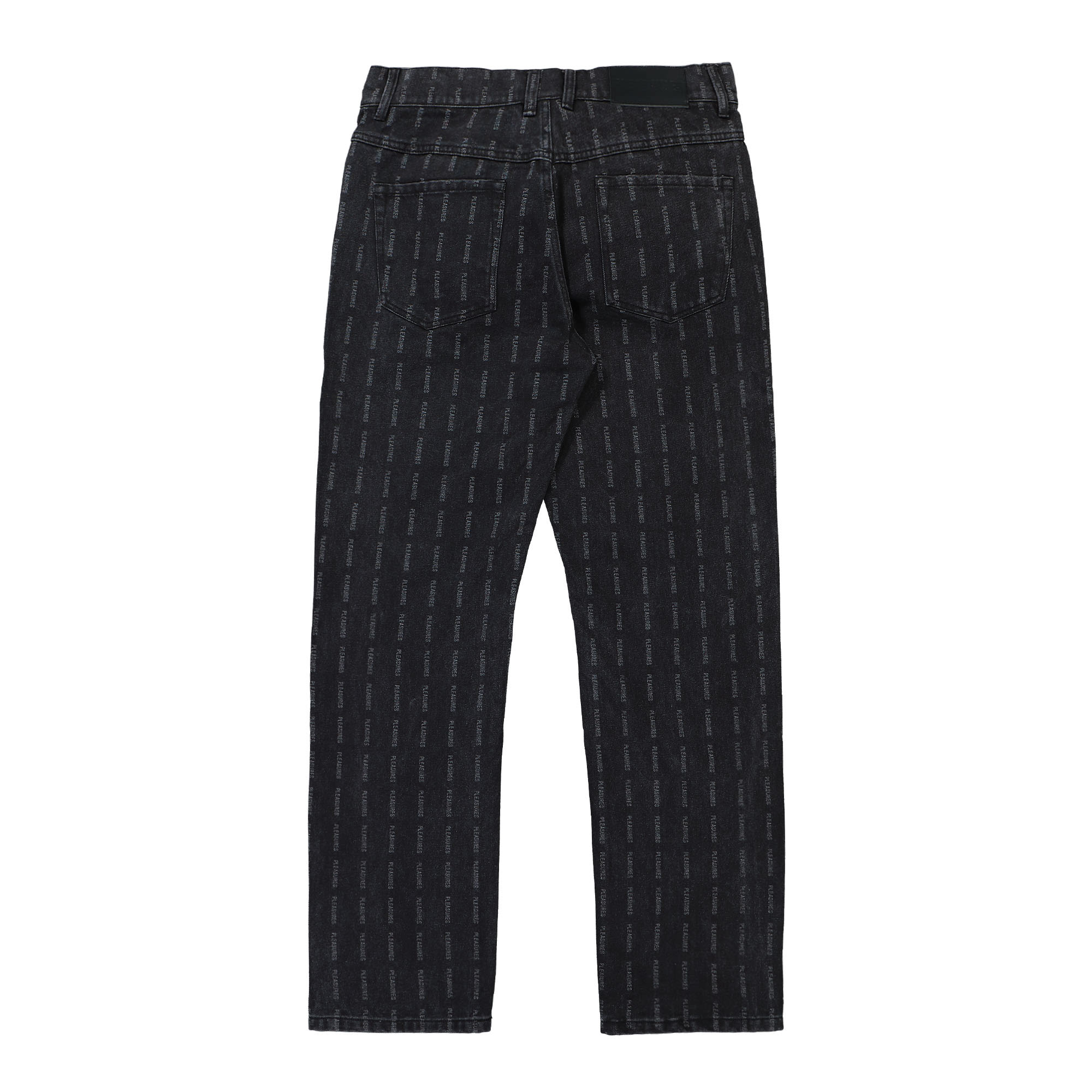 Pleasures Impact Striped Denim Black Jeans Close-up | Overkill