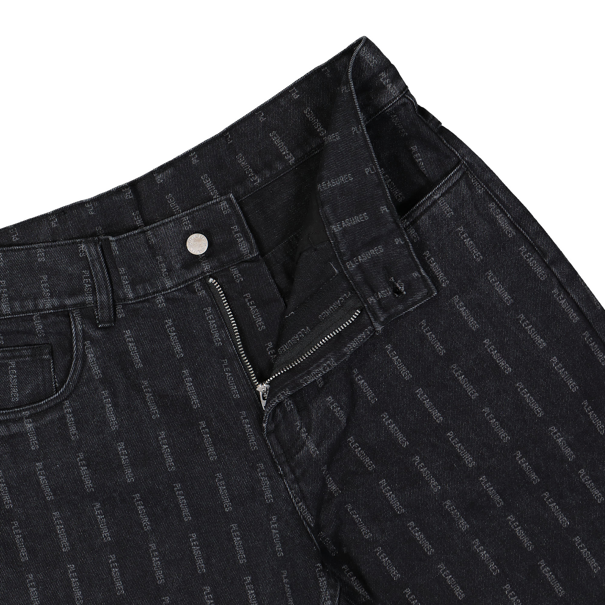 Pleasures Impact Striped Denim Black Jeans Detailfoto | Overkill
