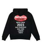 Pleasures Rolling Stone Hoodie Black Hoodies Close-up | Overkill