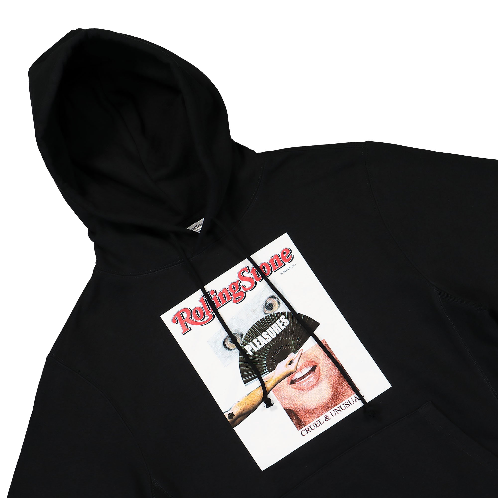Pleasures Rolling Stone Hoodie Black Hoodies Material | Overkill